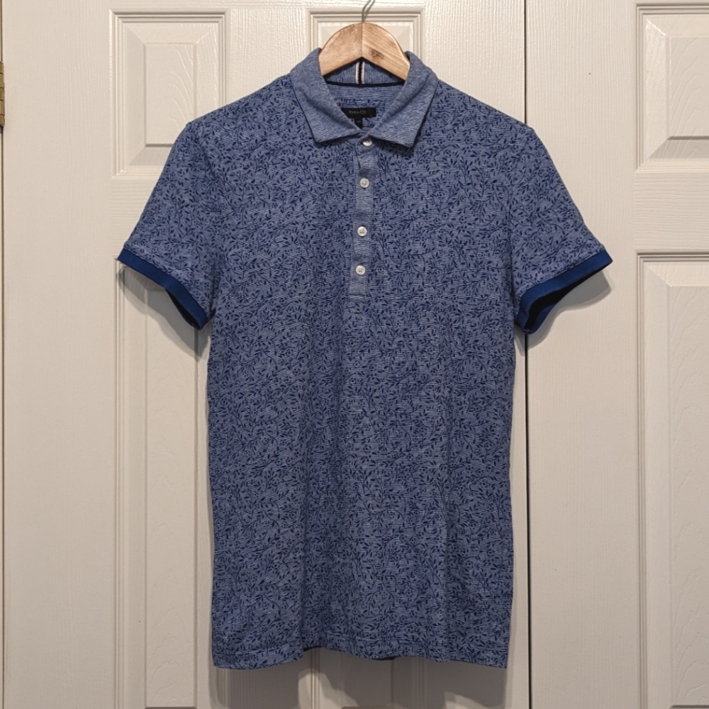 GUC RW&Co. Floral cotton polo